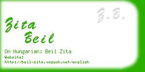 zita beil business card